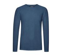 Indicode IDKarpo Herren Strickpullover Feinstrick Pullover mit Rundhalsausschnitt, Größe:L, Farbe:Copen Blue (465)