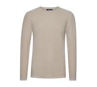 Indicode IDKarpo Herren Strickpullover Feinstrick Pullover mit Rundhalsausschnitt, Größe:XL, Farbe:Fog (004)