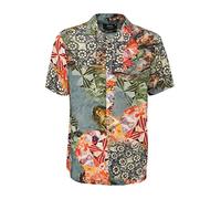 Indicode Kurzarmhemd Herren Regular Fit Viskose grün, L