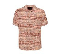 Kurzarmshirt INDICODE "Kurzarmhemd IDMariol", Herren, Gr. XXL, braun (coffee bean), Obermaterial: 100% Viskose CV., Hemden (97077650-XXL) coffee bean