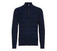 Indicode IDPaulo Herren Strickpullover Troyer Grobstrick Pullover mit Troyerkragen 100% Baumwolle Regular fit, Größe:XL, Farbe:Navy (400)