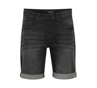 Indicode IDQuentin Herren Jeans Shorts Kurze Denim Hose im Stretch Eingriffstaschen Destroyed-Optik Baumwollmischung Regular fit, Größe:M, Farbe:Black (999)