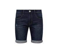 Indicode IDQuentin Herren Jeans Shorts Kurze Denim Hose im Stretch Eingriffstaschen Destroyed-Optik Baumwollmischung Regular fit, Größe:M, Farbe:Dark Blue (855)