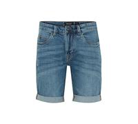 Indicode IDQuentin Herren Jeans Shorts Kurze Denim Hose im Stretch Eingriffstaschen Destroyed-Optik Baumwollmischung Regular fit, Größe:M, Farbe:Medium Indigo (869)