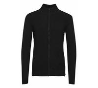 Indicode IDRickert Herren Strickjacke Cardigan Grobstrick mit Stehkragen Reißverschluss Baumwollmischung Regular fit, Größe:M, Farbe:Black (999)