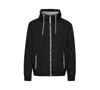 Indicode IDRikko Herren Übergangsjacke Herrenjacke Jacke hochabschließender Kragen mit Kapuze, Größe:L, Farbe:Black (999)