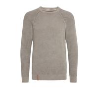 Indicode IDRockford Herren Pullover Strickpullover Grobstrick Pullover mit Rundhals-Ausschnitt Rippbündchen 100% Baumwolle Regular fit, Größe:M, Farbe:Iron (920)