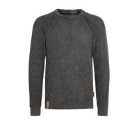 Indicode IDRockford Herren Pullover Strickpullover Grobstrick Pullover mit Rundhals-Ausschnitt Rippbündchen 100% Baumwolle Regular fit, Größe:XL, Farbe:Black (999)