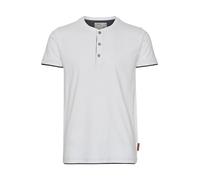 Indicode IDTony Herren T-Shirt Kurzarm Shirt mit Grandad-Ausschnitt Baumwollmischung Regular fit, Größe:XL, Farbe:Off-White (002)