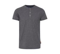 Indicode IDTony Herren T-Shirt Kurzarm Shirt mit Grandad-Ausschnitt Baumwollmischung Regular fit, Größe:M, Farbe:Grey Mix (914)