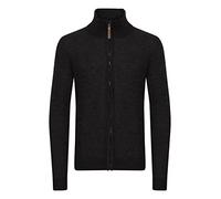 Indicode IDValego Herren Strickjacke Cardigan Grobstrick mit hochabschließendem Kragen aus hochwertigem Baumwoll-Material, Größe:3XL, Farbe:Black (999)