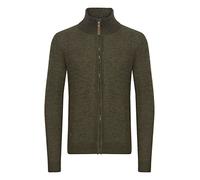 Indicode IDValego Herren Strickjacke Cardigan Grobstrick mit hochabschließendem Kragen aus hochwertigem Baumwoll-Material, Größe:3XL, Farbe:Army (600)