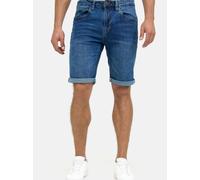 Indicode Herren Caden Jeans Shorts mit 5 Taschen | Herrenshorts Used Look für Männer Medium Indigo - Normal S