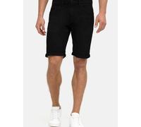 Indicode Herren Caden Jeans Shorts mit 5 Taschen | Herrenshorts Used Look für Männer Ultra Black XL