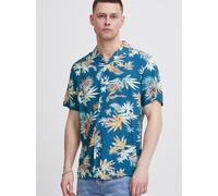 Indicode Kurzarmhemd Herren Regular Fit Viskose marine, L