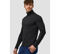 Indicode Langarmshirt Rollkragen Herren Baumwolle schwarz, XXL