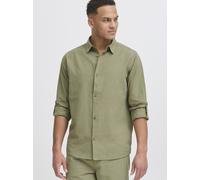 Indicode Leinenhemd Herren Regular Fit Leinen grün, S