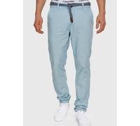Indicode Herren Haverfield Stoffhose aus Leinen & Baumwolle | Herrenhose Freizeithose Männer Blue Wave, XL