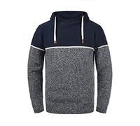 Indicode Lynde Herren Strickpullover Feinstrick Pullover mit Kapuze, Größe:M, Farbe:Navy (400)