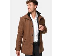 Indicode Herren Brittany Kurzmantel mit Stehkragen | Herrenmantel Wollmantel Mantel Männer Camel, S