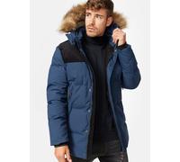 Indicode Herren Hexyl Winterparka mit Kapuze | Parka Steppjacke Herrenparka Navy, XXL