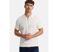 Indicode Herren INSago Poloshirt mit Reißverschluss | Herrenpoloshirt Polokragen Baumwollshirt Offwhite, S