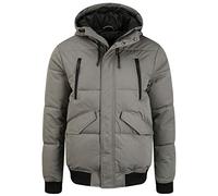 Indicode Ravert Herren Winterjacke Herrenjacke Jacke mit Kapuze, Größe:M, Farbe:Pewter 902