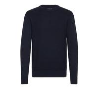 Indicode Ricardo Herren Strickpullover Grobstrick Pullover mit abgesetztem Strickmuster, Größe:L, Farbe:Navy (400)
