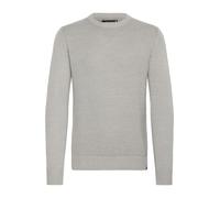 Indicode Ricardo Herren Strickpullover Grobstrick Pullover mit abgesetztem Strickmuster, Größe:XXL, Farbe:Light Grey Mix (913)