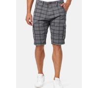 Indicode Herren Monroe Cargo Cargo-Shorts inkl. Gürtel | Bermuda Männer Sommerhose aus Baumwolle Iron Check XXL
