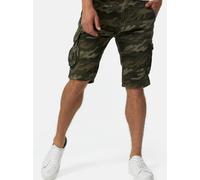 Indicode Herren Monroe Cargo Cargo-Shorts inkl. Gürtel | Bermuda Männer Sommerhose aus Baumwolle Dired Camouflage L