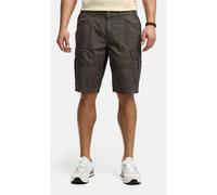 Indicode Herren INDreier Cargo-Shorts mit elastischen Seiteneinsätzen | Bermuda Männer Sommerhose aus Baumwolle Raven, XL