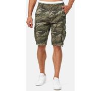 Indicode Herren Monroe Cargo-Shorts aus Baumwolle mit Taschen und Gürtel | Robuste Funktionsshorts aus Baumwolle mit Taschen und Gürtel, kurze Hose, Herrenshorts, Outdoorhose, Sommerhose für Männer