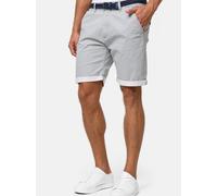Indicode Herren Bourchier Chino Shorts mit 4 Taschen aus 98% Baumwolle | Bermuda Sommershorts für Männer Dk Denim XL