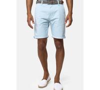 Indicode Herren Baltin Chino Shorts mit 5 Taschen aus 97% Baumwolle | Bermuda Sommershorts für Männer Sky Way S