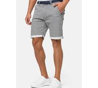 Indicode Herren Bourchier Chino Shorts mit 4 Taschen aus 98% Baumwolle | Bermuda Sommershorts für Männer Black M