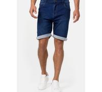 Indicode Herren Lonar Jeans Shorts mit 5 Taschen | Herrenshorts Used Look für Männer Blue XL