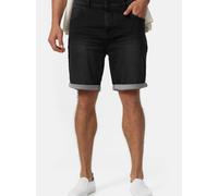 Indicode Herren Lonar Jeans Shorts mit 5 Taschen | Herrenshorts Used Look für Männer Black M
