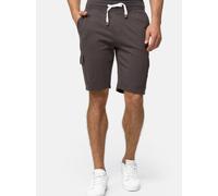 Indicode Herren White Rock Sweatshorts mit 5 Taschen aus 100% Baumwolle | Cargoshorts für Männer Raven, M