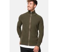 Indicode Herren Dodson Strickjacke mit Stehkragen aus Baumwolle | Cardigan für Männer Army XXL