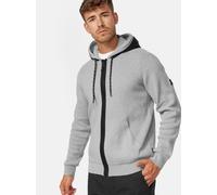 Indicode Herren Reilly Sweatjacke mit Reißverschluss und Kapuze | Hooded Jacket für Männer Lt Grey Mix M