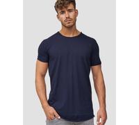 Indicode Herren Willbur Tee T-Shirt mit Rundhals-Ausschnitt | Herrenshirt Sommershirt Navy, L
