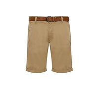 Indicode Tenefa Herren Chino Shorts Bermuda Kurze Hose mit Gürtel, Größe:S, Farbe:Amber (035)