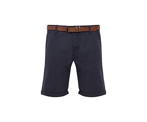 Indicode Tenefa Herren Chino Shorts Bermuda Kurze Hose mit Gürtel, Größe:S, Farbe:Navy (400)