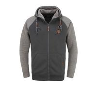 Indicode Terence Herren Sweatjacke Kapuzenjacke Hoodie mit Kapuze, Größe:M, Farbe:Grey Mix (914)