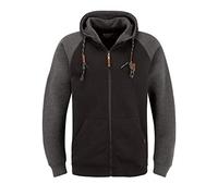 Indicode Terence Herren Sweatjacke Kapuzenjacke Hoodie mit Kapuze, Größe:S, Farbe:Black (999)