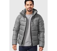 Indicode Herren Hebert Steppjacke in Daunenjacken-Optik | Winterjacke Übergangsjacke Grey Mix XXL