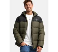 Indicode Herren INBiviano Winterjacke mit Kapuze | Steppjacke Herrenjacke Männer Army, M