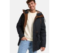Indicode Herren INGillespie Winterjacke mit gefütterter Kapuze | Herrenjacke Wintermantel Parka Männer Black L
