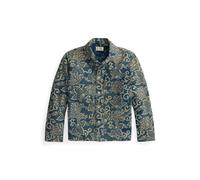 Indigoblaue Hemdjacke mit Druck L Blue